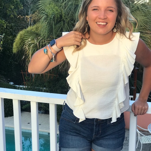 White linen crop top - Picture 3 of 3